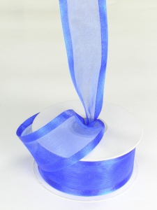Organza Ribbon With Satin Edge , Royal Blue, 7/8 Inch x 25 Yards (1 Spool) SALE ITEM