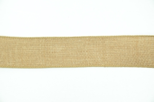 1.5 Inch Wired Linen Ribbon, Caramel Brown (100 Feet) SALE ITEM
