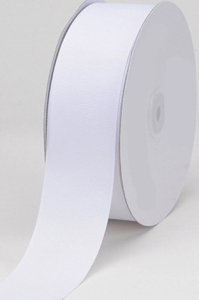 Single Faced Satin Ribbon , White, 3/8 Inch x 25 Yards (1 Spool) SALE ITEM
