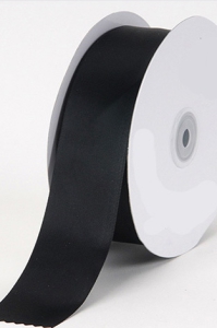 Single Faced Satin Ribbon , Black, 3/8 Inch x 25 Yards (1 Spool) SALE ITEM