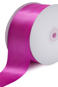 Single Faced Satin Ribbon , Fuchsia, 1-1/2 Inch x 25 Yards (1 Spool) SALE ITEM