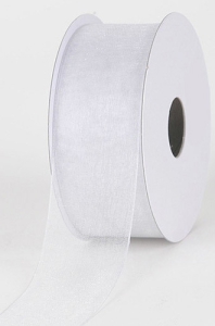 Organza Ribbon , Silver, 3/8 Inch x 25 Yards (1 Spool) SALE ITEM