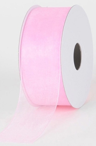 Organza Ribbon , Light Pink, 3/8 Inch x 25 Yards (1 Spool) SALE ITEM