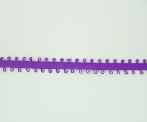 Double Faced Satin Picot Ribbon , Purple, 3/16 Inch x 50 Yards (1 Spool) SALE ITEM