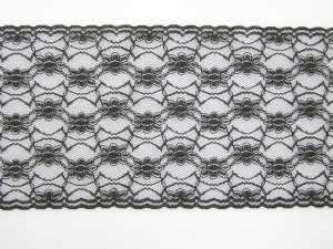 6.25 inch Flat Lace, Black (10 yards) MADE IN USA