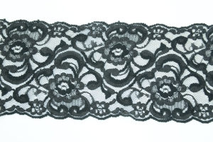 4.5 inch Flat Lace, Black (10 yards) MADE IN USA