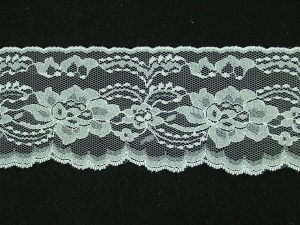 4 inch Flat Lace, Ivory (10 yards) MADE IN USA