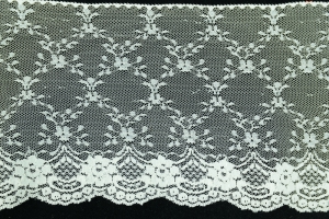 6.75 inch Flat Lace, Ivory (10 yards) MADE IN USA
