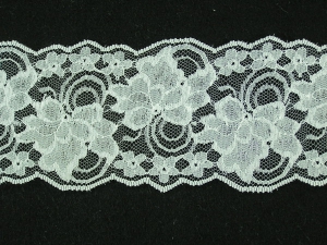 4 Inch Flat Galloon Lace, Ivory (25 yards) MADE IN USA