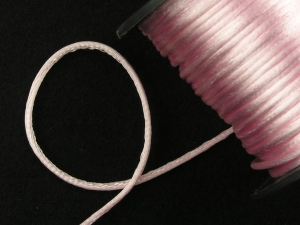 Round Satin Cord, Light Pink, 2.5mm x 40 Meters / 43.74 Yards (1 Spool) SALE ITEM