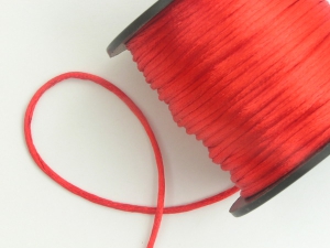 Round Satin Cord, Red, 2.5mm x 40 Meters / 43.74 Yards (1 Spool) SALE ITEM