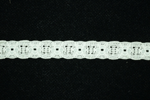 0.5 inch Elastic Flat Lace, Ivory (1.4 lbs) MADE IN USA