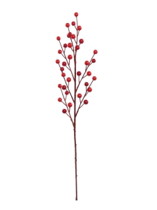 Red WATER-PROOF Berry Spray With 35 Berries, 18 Inches  (lot of 1 Stem) SALE ITEM