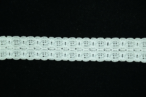 1 inch Elastic Flat Lace, Ivory (1.2 lbs)
