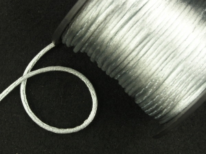 Round Satin Cord, Silver, 1.5mm x 76 Meters / 83.11 Yards (1 Spool) SALE ITEM