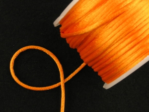Round Satin Cord, Orange, 1.5mm x 76 Meters / 83.11 Yards (1 Spool) SALE ITEM