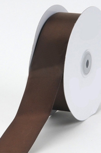 Single Faced Satin Ribbon , Brown, 5/8 Inch x 25 Yards (1 Spool) SALE ITEM