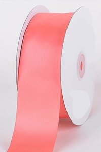 Single Faced Satin Ribbon ,Coral, 1-1/2 Inch x 25 Yards (1 Spool) SALE ITEM