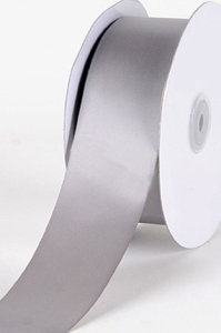 Single Faced Satin Ribbon , Silver, 1-1/2 Inch x 25 Yards (1 Spool) SALE ITEM