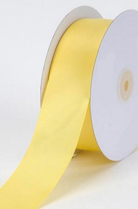 Single Faced Satin Ribbon , Yellow, 3/8 Inch x 25 Yards (1 Spool) SALE ITEM