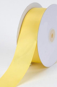 Single Faced Satin Ribbon , Yellow, 1-1/2 Inch x 25 Yards (1 Spool) SALE ITEM