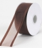 Organza Ribbon With Satin Edge , Seal Brown, 3/8 Inch x 25 Yards (1 Spool) SALE ITEM