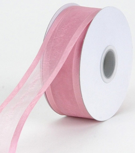 Organza Ribbon With Satin Edge , Rosy Mauve, 5/8 Inch x 25 Yards (1 Spool) SALE ITEM