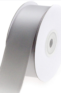 Single Faced Satin Ribbon , Gray, 1/4 Inch x 25 Yards (1 Spool) SALE ITEM