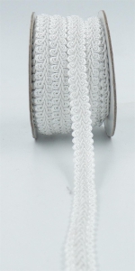 GIMP BRAID TRIM, White, 5/8 Inch x 10 Yards (1 Spool) SALE ITEM