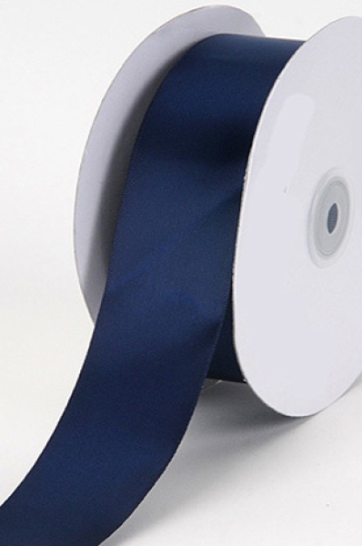 Navy Blue Single Faced Satin Ribbon, 1/4 Inch x Bulk 25 Yards, Wholesale  Ribbon and Bows
