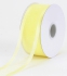 Organza Ribbon With Satin Edge , Baby Maize aka Light Yellow, 3/8 Inch x 25 Yards (1 Spool) SALE ITEM