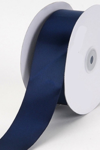 Single Faced Satin Ribbon , Navy, 7/8 Inch x 25 Yards (1 Spool) SALE ITEM