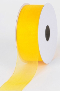 Organza Ribbon , Light Gold, 1/4 Inch x 25 Yards (1 Spool) SALE ITEM