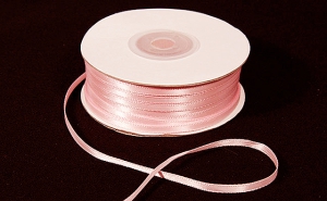 Double Faced Satin Ribbon , Pink, 1/8 Inch x 100 Yards (1 Spool) SALE ITEM