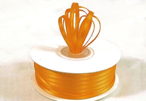 Double Faced Satin Ribbon , Gold Yellow, 1/8 Inch x 100 Yards (1 Spool) SALE ITEM