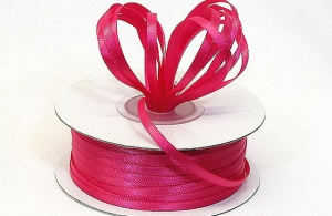 Double Faced Satin Ribbon , Hot Pink, 1/8 Inch x 100 Yards (1 Spool) SALE ITEM
