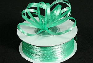 Double Faced Satin Ribbon , Mint, 1/16 Inch x 100 Yards (1 Spool) SALE ITEM
