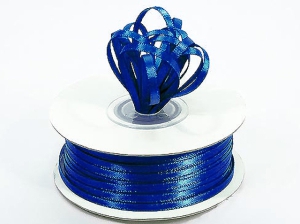 Double Faced Satin Ribbon , Royal Blue, 1/16 Inch x 100 Yards (1 Spool) SALE ITEM