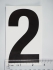 Number "2" - 5 Inch Sticker Decal Vinyl Adhesive Address Numbers Black & White (lot of 1) SALE ITEM MADE IN USA