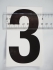 Number "3" - 5 Inch Sticker Decal Vinyl Adhesive Address Numbers Black & White (lot of 1) SALE ITEM MADE IN USA