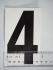 Number "4" - 5 Inch Sticker Decal Vinyl Adhesive Address Numbers Black & White (lot of 10) SALE ITEM MADE IN USA