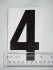 Number "4" - 5 Inch Sticker Decal Vinyl Adhesive Address Numbers Black & White (lot of 10) SALE ITEM MADE IN USA