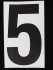 Number "5" - 5 Inch Sticker Decal Vinyl Adhesive Address Numbers Black & White (lot of 1) SALE ITEM MADE IN USA