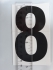 Number "8" - 5 Inch Sticker Decal Vinyl Adhesive Address Numbers Black & White (lot of 1) SALE ITEM MADE IN USA
