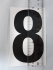 Number "8" - 5 Inch Sticker Decal Vinyl Adhesive Address Numbers Black & White (lot of 1) SALE ITEM MADE IN USA