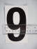 Number "9" - 5 Inch Sticker Decal Vinyl Adhesive Address Numbers Black & White (lot of 1) SALE ITEM MADE IN USA