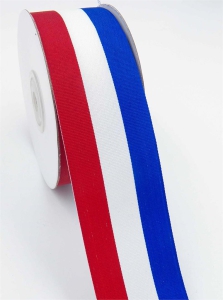 Red/White/Royal Grosgrain 1 ½ x 25 yds., (1 Spool) SALE ITEM