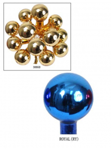 Royal Blue 25MM Glass Balls (Lot of 1 Box - 12  Bunches Per Box) SALE ITEM