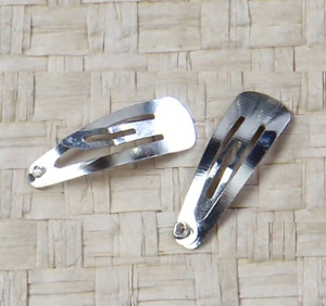 Silver 3cm Snap Clip for Hair (Lot of 200 Clips) SALE ITEM