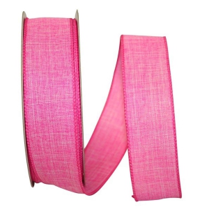 Linen Life Wired Edge Ribbon, Pink, 1-1/2 Inch, (25 Yards) SALE ITEM